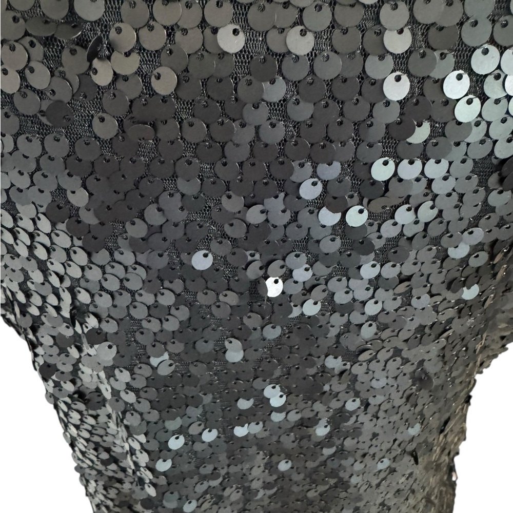 EXPRESS Black Sequin Tank Top, L - Picture 4 of 6